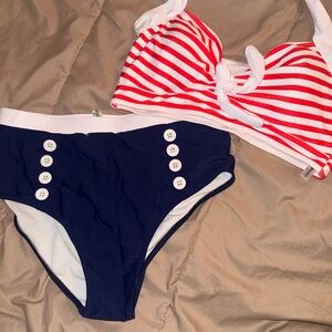 ⚓️ High Waist Sailor Bikini (sz. 10)